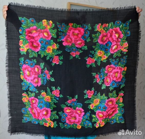 Платок черный винтаж