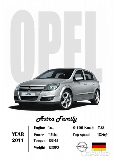 Постер с автомобилем