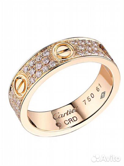 Золотое кольцо cartier