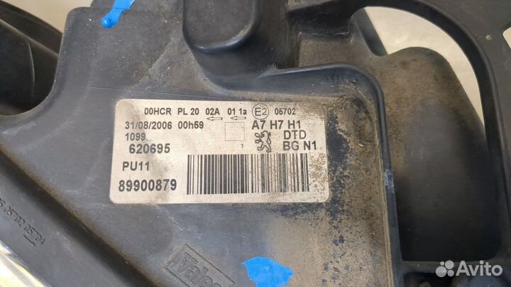 Фара (передняя) Peugeot 207, 2007