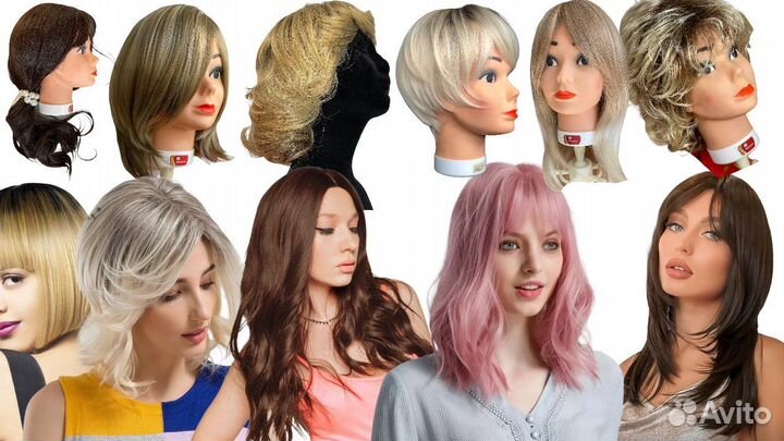 Парики из натуральных волос и из термоволокна