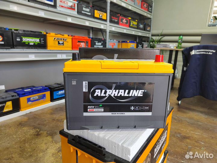 Аккумулятор гелевый Alphaline AGM 90 Ач обр 800 А
