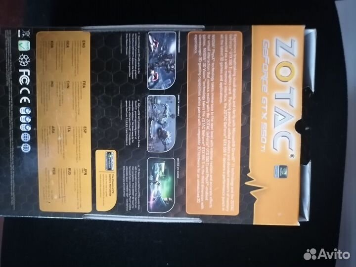 Продам видеокарту zotac GeForce GTX 550 TI 1gb