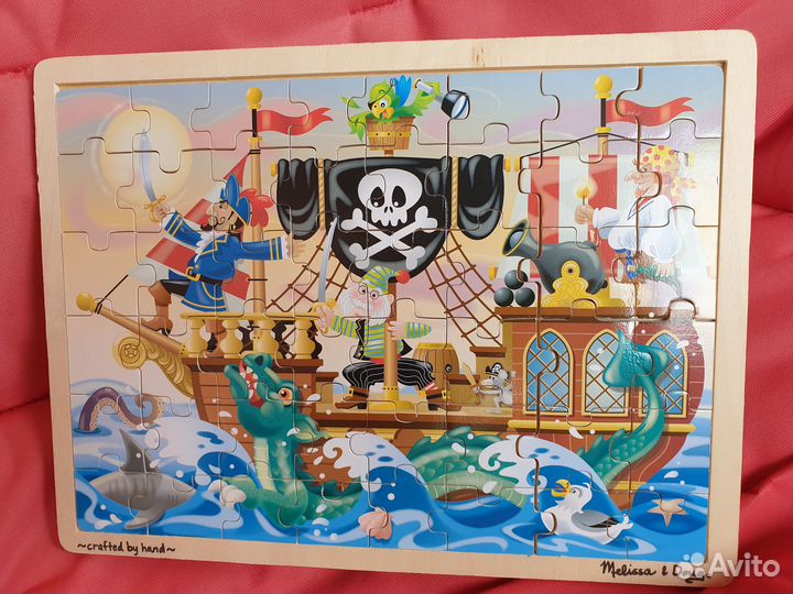 Melissa and doug деревянный пазл, 48деталей