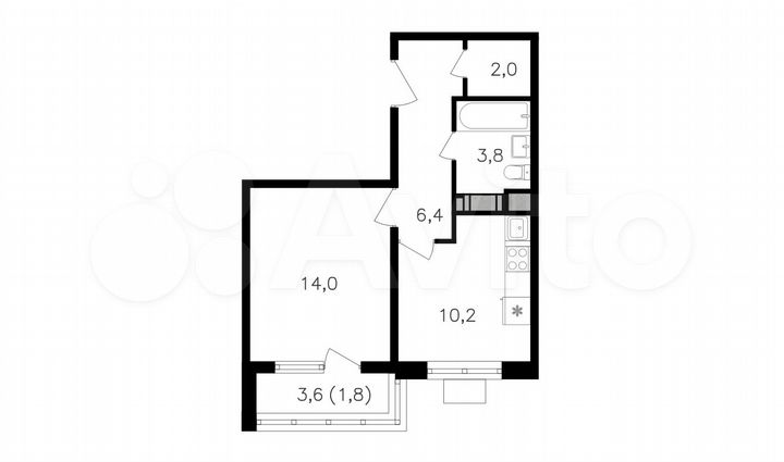 1-к. квартира, 38,2 м², 15/27 эт.