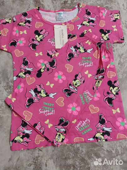 Пижама для девочек с шортами