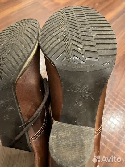 Ботильоны кожаные