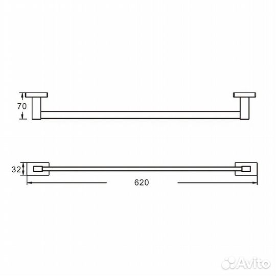 Полотенцедержатель Vieir V5017-G графит