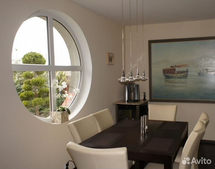 Окно круглое пластиковое пвх rehau