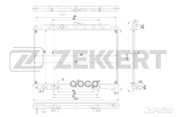Радиатор охл. дв Nissan X-Trail (T30) 01- mk-15