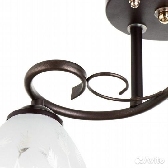 Люстра Ласни 2хE27 40Вт венге 45х15х28 см