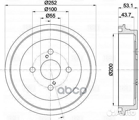 Барабан тормозной TF051342 Trialli