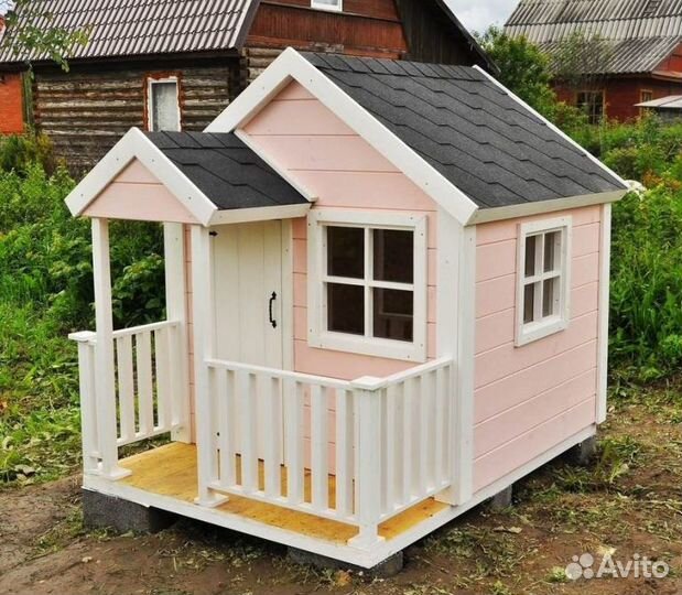 Детский игровой домик из дерева