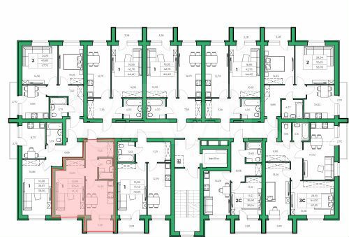1-к. квартира, 38,5 м², 9/9 эт.