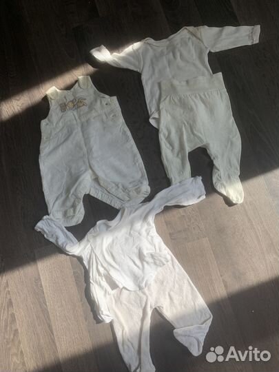 Огромный пакет брендовых вещей на новорождённого