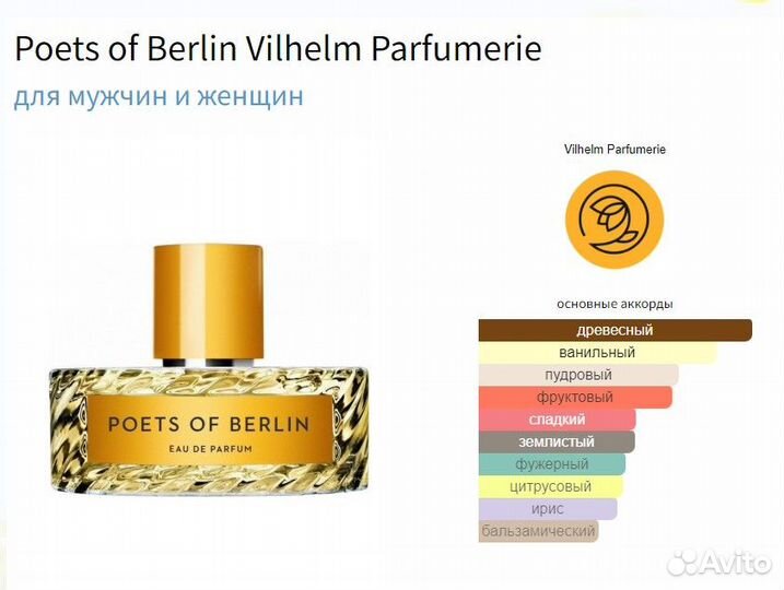 Vilhelm Parfumerie пробники