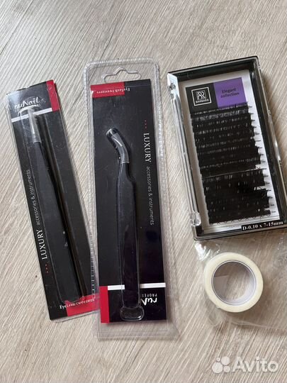 Ресницы для наращивания 7-15 мм пинцет инструмент