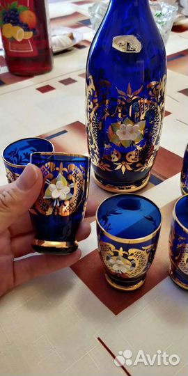 Набор богемское стекло (графин и рюмки)