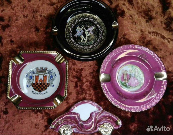 Пепельницы из Фарфора и Металла с Клеймами