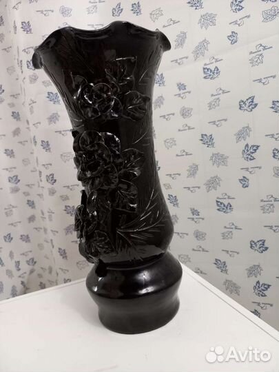 Ваза для цветов черная периода СССР