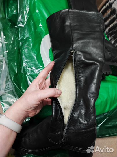 Сапоги зимние натуральная кожа 38