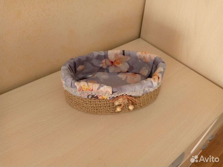 Корзина для хранения из джута