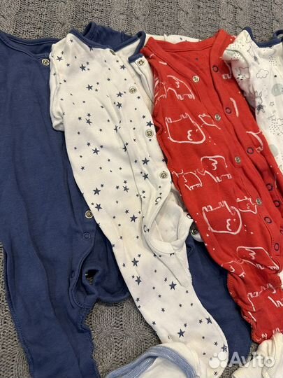 Комбинезоны слипы на мальчика 50-56 mothercare