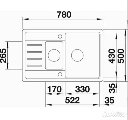 Мойка Blanco legra 6S Compact шампань 521306