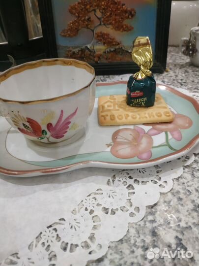 Винтаж Японская тарелка поднос времен СССР