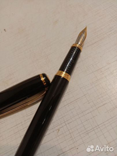 Набор ручек перьевая+шариковая, с позолотой