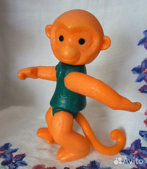 Обезьяна СССР пластик Игрушка СССР