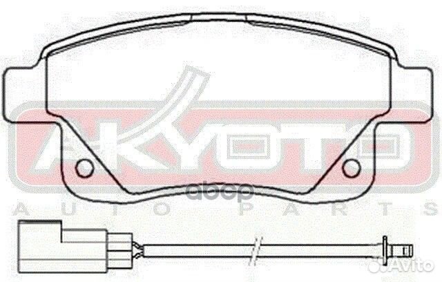 Колодки тормозные дисковые задние С датчиком AK