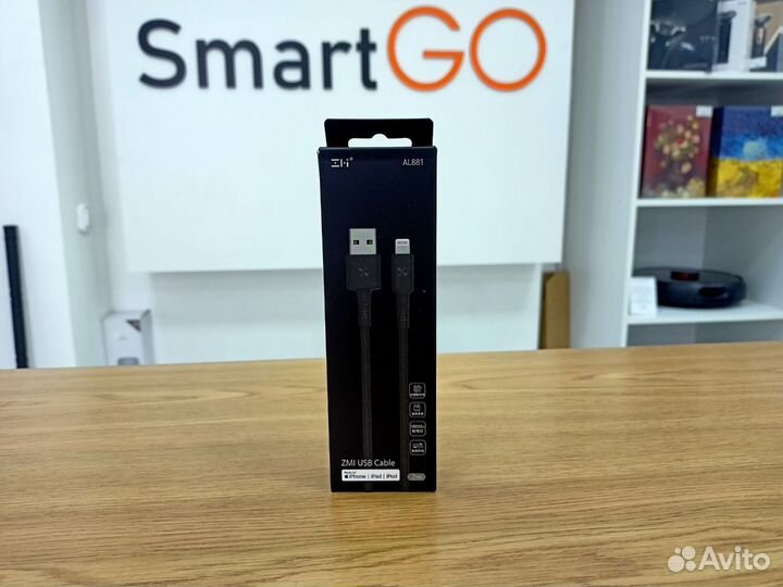 Кабель USB/Lightning ZMI MFi 200 см AL881 черный