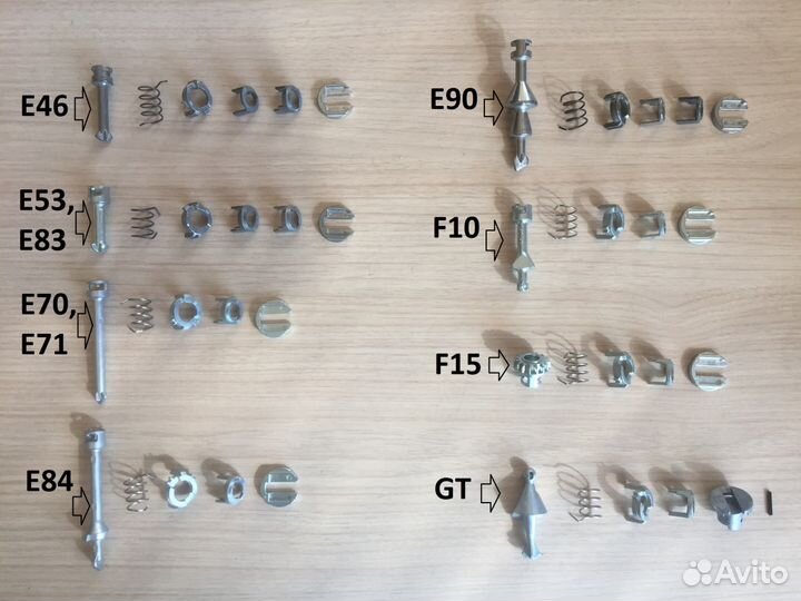 Ремкомплект личинки замка двери BMW