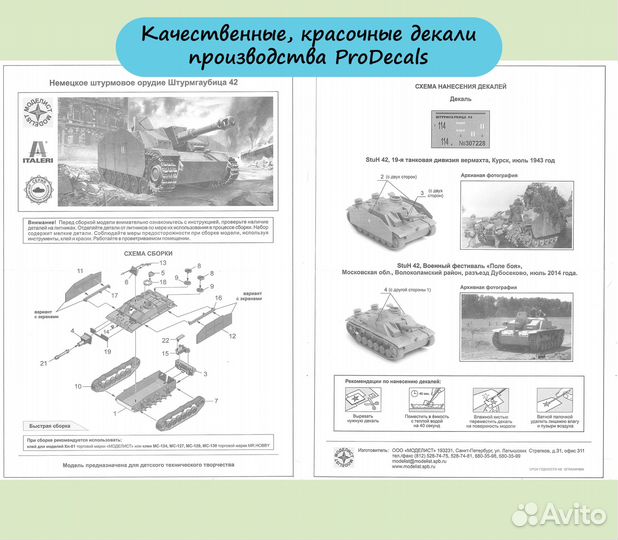 Сборная модель Штурмгаубица 42 1:72 детали Italeri