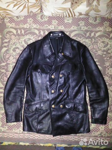 Куртка / Бушлат кожаный двубортный