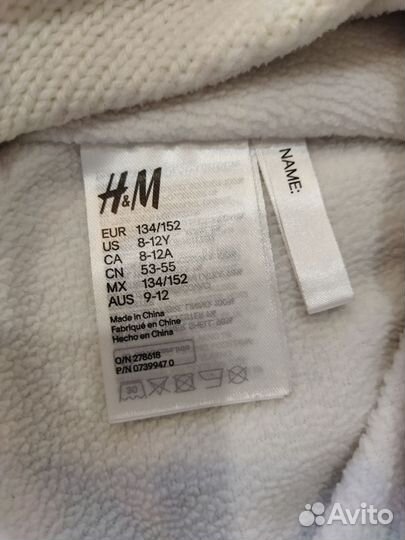 Шапка на флисе на девочку H&m 134-152