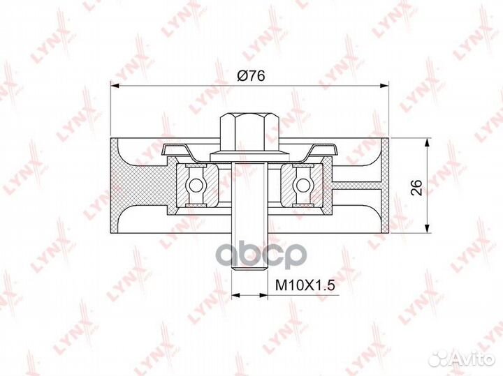 Ролик натяжной приводного ремня PB5349 lynxauto