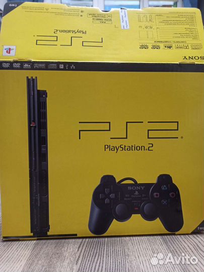 Игровая приставка Sony PS2 Slim (чип) + игры