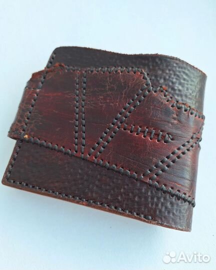 Мужское кожаное портмоне ручной работы