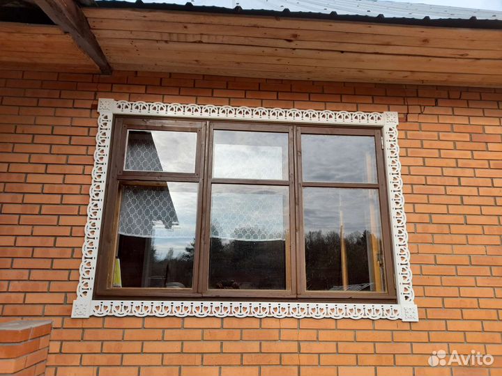 Наличники на окна, резные из массива дерева