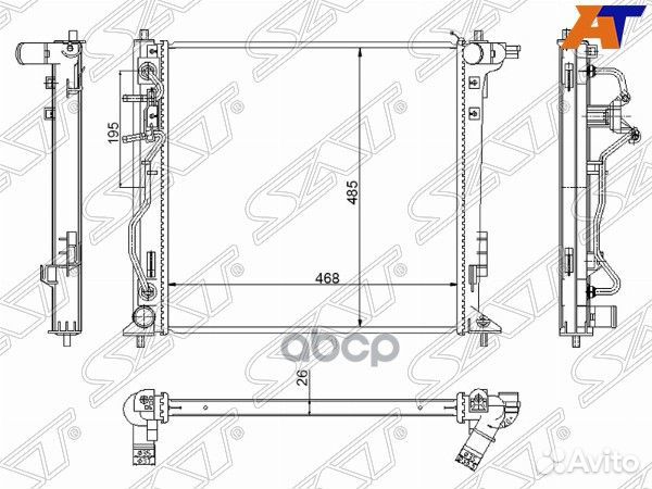 Радиатор Hyundai Tucson 15-21 / Kia Sportage 15