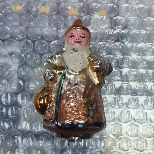 Ёлочная игрушка СССР на прищепке Дед мороз