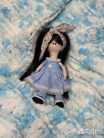 Плед ручной работы из ализе пуффи 100х100