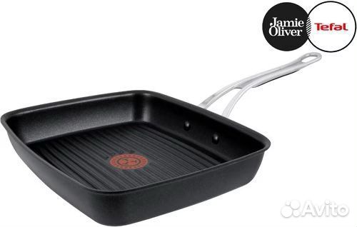 Сковорода гриль jamie oliver by tefal