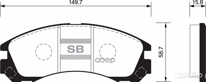 Колодки торм.дисковые Hi-Q mitsubishi lancer RA
