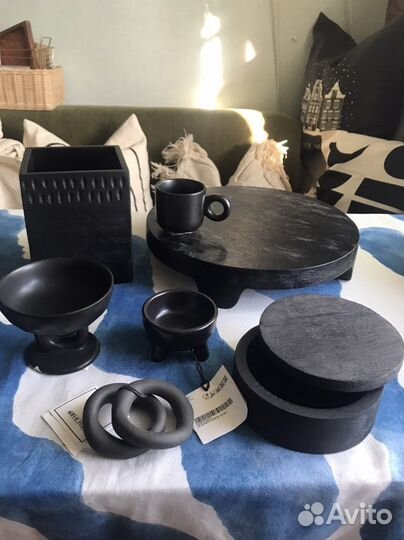 Дерево манго поднос шкатулка солонка кольц hm home