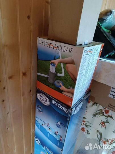 Каркасный бассейн 366 76 см б/у