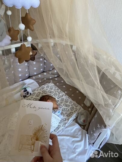 Балдахин с держателем на детскую кроватку