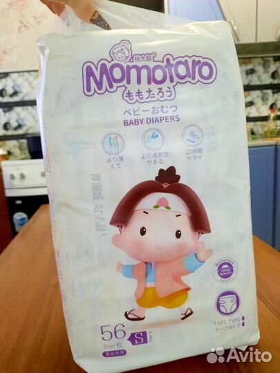Подгузники памперсы детские японские Momotaro S 2
